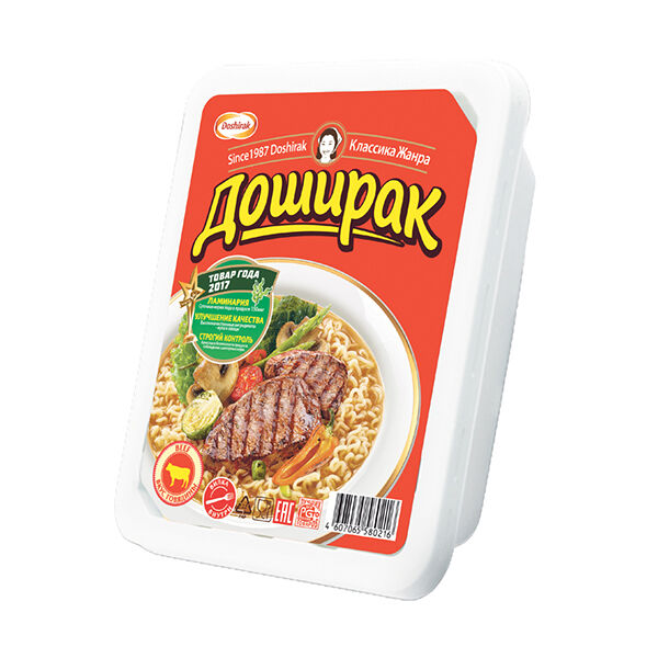 Лапша быстрого приготовления Доширак со вкусом говядины