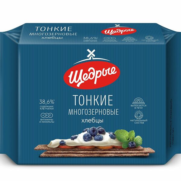 Хлебцы Многозерновые тонкие ТМ Щедрые