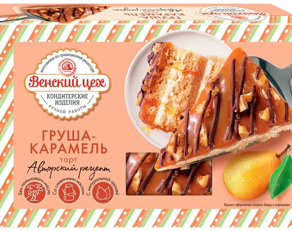 Торт Венский Цех Груша-карамель 420г
