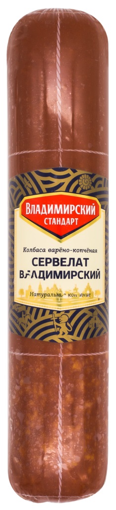 

Колбаса ВЛАДИМИРСКИЙ СТАНДАР сервелат Владимирский кат.В в/к в/у вес до 840г