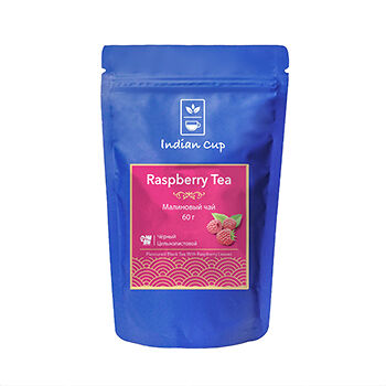 Чай черный Indian Cup с экстрактом малины 60г Индия