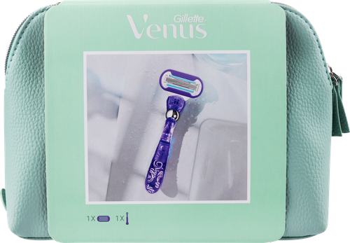 

Набор подарочный женский Venus Gillette Swirl Бритва с 1 сменной кассетой и косметичка