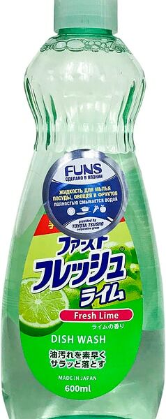 Жидкость для мытья посуды Funs овощей и фруктов свежий лайм 600мл