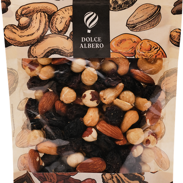 Смесь фруктово-ореховая DOLCE ALBERO жареные орехи и изюм