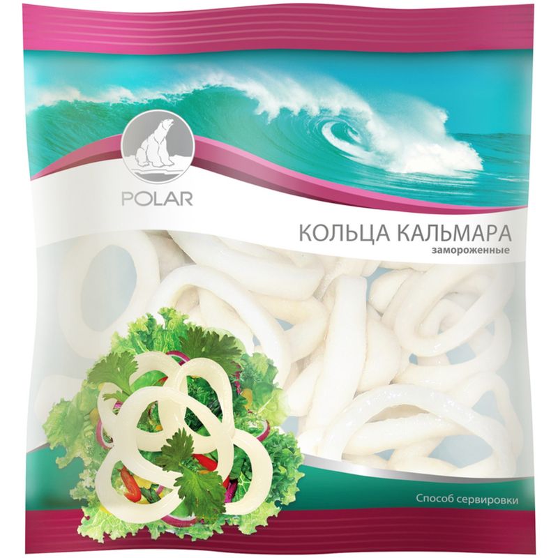 

Кальмар замороженный Polar кольца 500 г