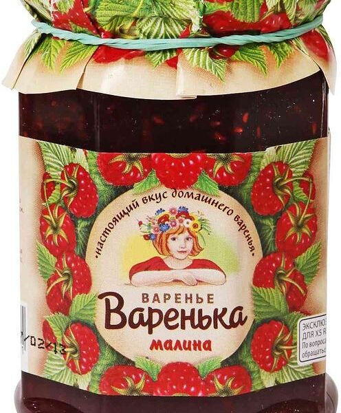 Варенье Варенька малиновое, 380г