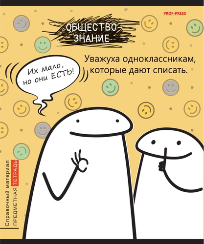 

Тетрадь PROF-PRESS Школьные мемасики Обществознание, 48 листов, в клетку, Арт. 48-9657