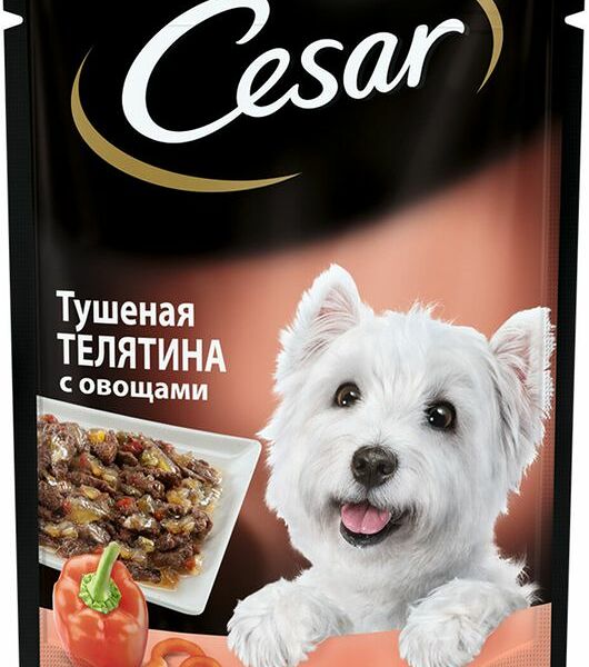 Cesar пауч для собак Тушеная телятина с овощами 100 г