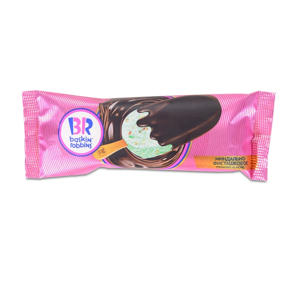 

Мороженое Baskin Robbins сливочное эскимо Миндально-фисташковое 70 г