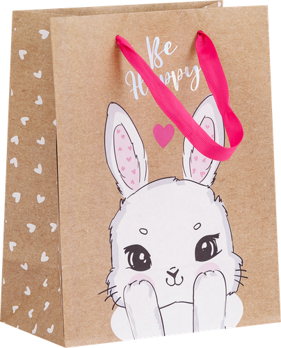 

Пакет подарочный MESHU Funny bunny, крафт, отделка фольгой, 18х23х10см, Арт. MS_45698