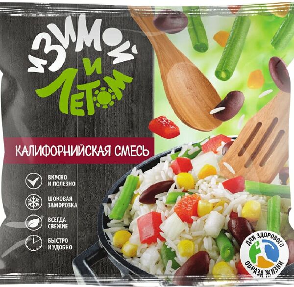 Смесь овощная И Зимой и летом Калифорнийская замороженная 400г