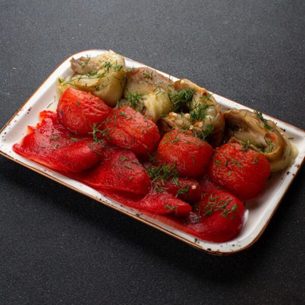 Овощи запеченные на мангале