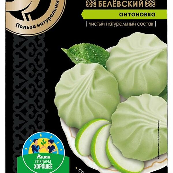 Зефир АШАН Золотая птица Белевский антоновка, 250 г