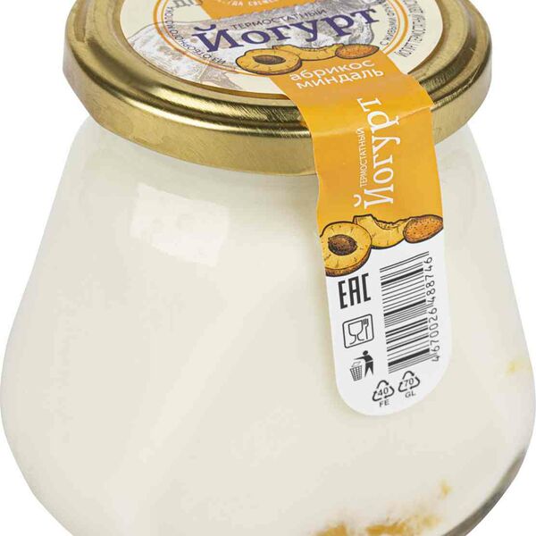 Йогурт термостатный Макларин абрикос/миндаль