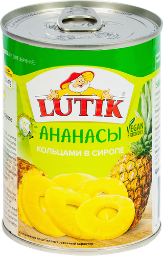 

Ананасы Lutik кольца в сиропе, 560 г
