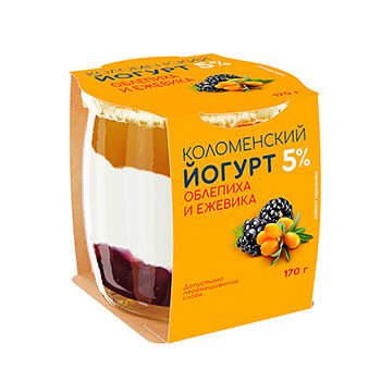 Йогурт Коломенский с наполнителем «Облепиха-ежевика» 5%