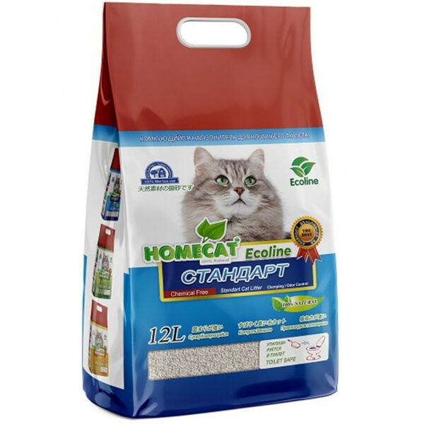 Наполнитель для кошачьего туалета Homecat Eco Line Стандарт комкующийся  без запаха 12 л 5.6 кг