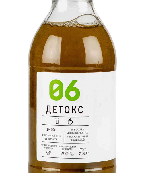 Сок овощефруктовый Тихвинский уездъ Детокс 06 с мякотью