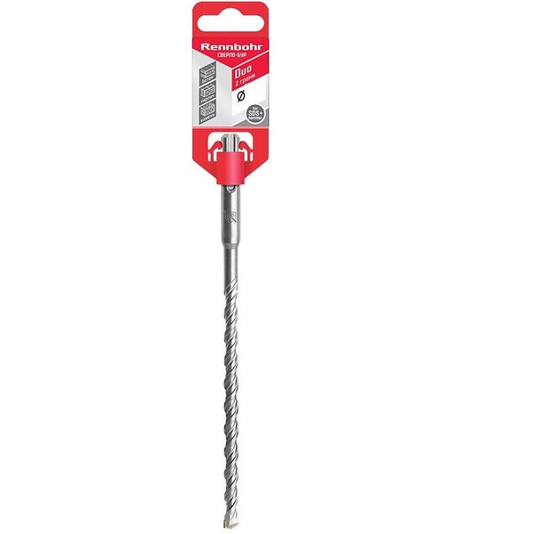 Бур по бетону Rennbohr Duo, 2 грани, SDS+, 12х210 мм