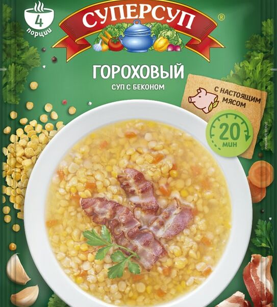 Суп Суперсуп Гороховый с беконом 70г