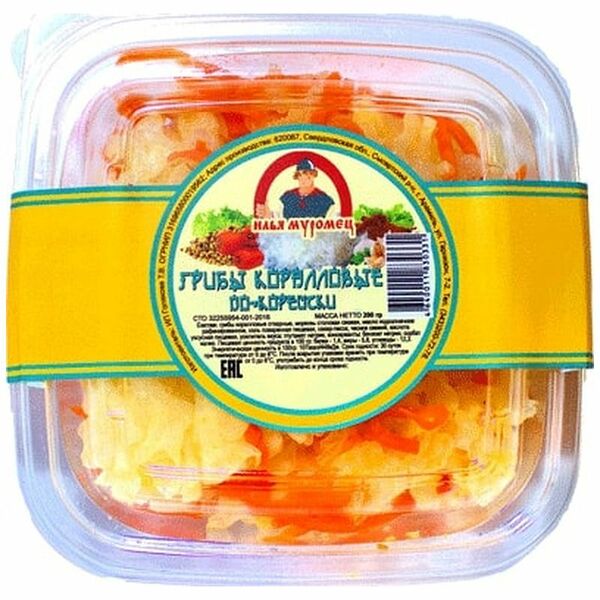 Грибы коралловые Илья Муромец по-корейски