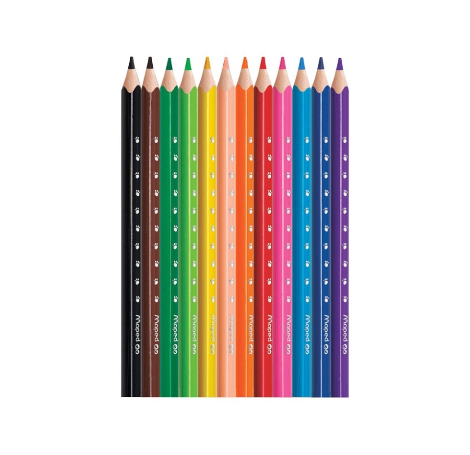 

Карандаши цветные Maped Pulse Jumbo 12 цветов трехгранные
