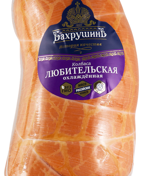 Колбаса БАХРУШИНЪ Любительская 1/2 вар в/у вес 