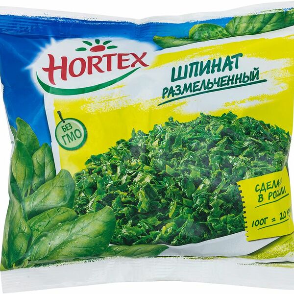 Шпинат Hortex размельченный замороженный 400 г