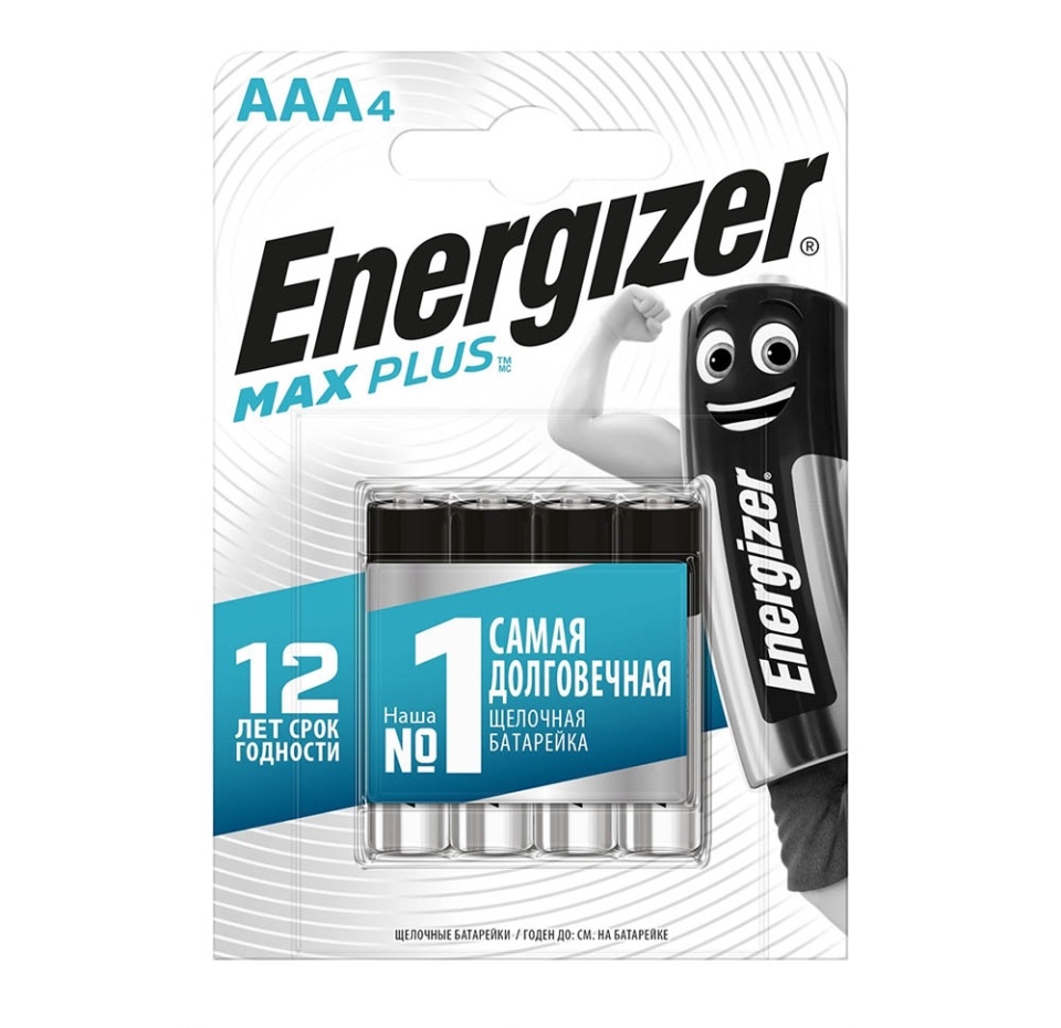 

Батарейки Energizer Max Plus алкалиновые AAA 4 шт