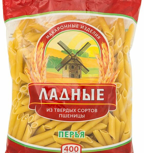 Макароны Ладные перья высший сорт
