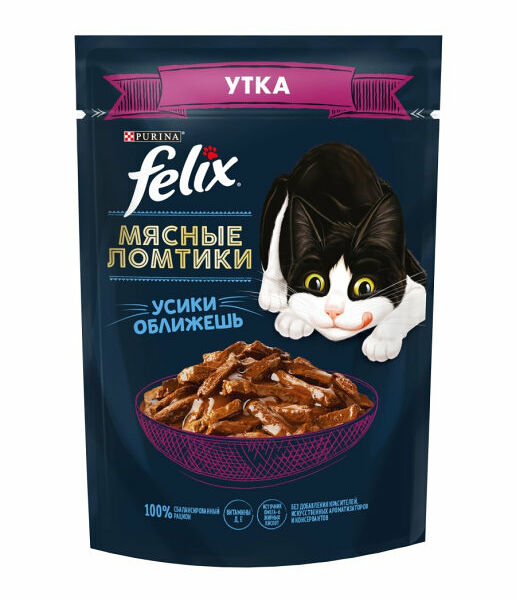 Корм для кошек Felix Мясные ломтики Утка
