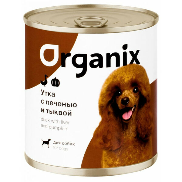 Консервы для собак Organix Сочная утка с печенью и тыквой 750 г