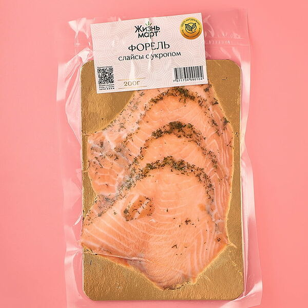 Форель - слайсы с укропом (заморозка)