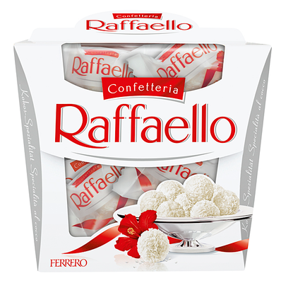 Конфеты Raffaello с цельным миндальным орехом в кокосовой обсыпке