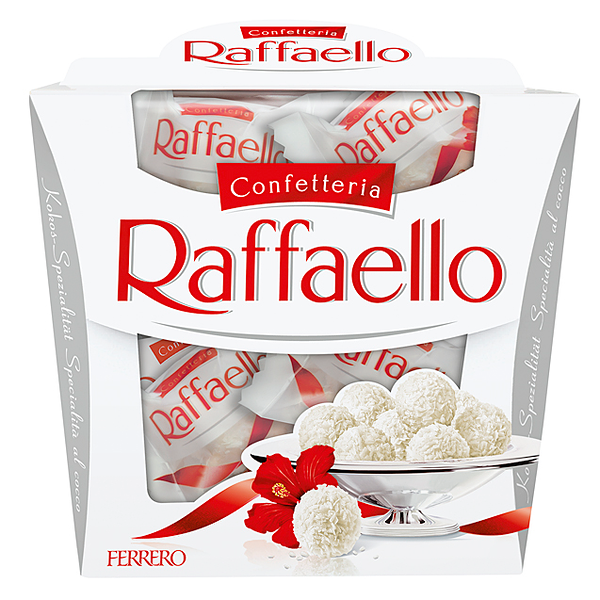 Конфеты Raffaello с цельным миндальным орехом в кокосовой обсыпке