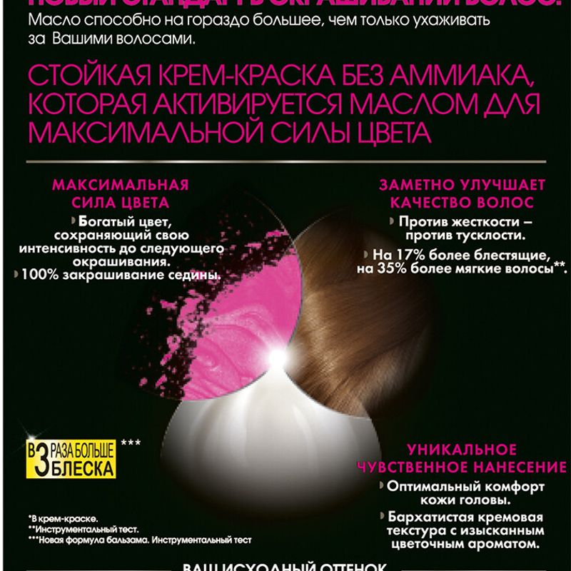 

Garnier Стойкая крем-краска для волос Olia с цветочными маслами без аммиака оттенок 3.0 Тёмно-каштановый, 112 мл