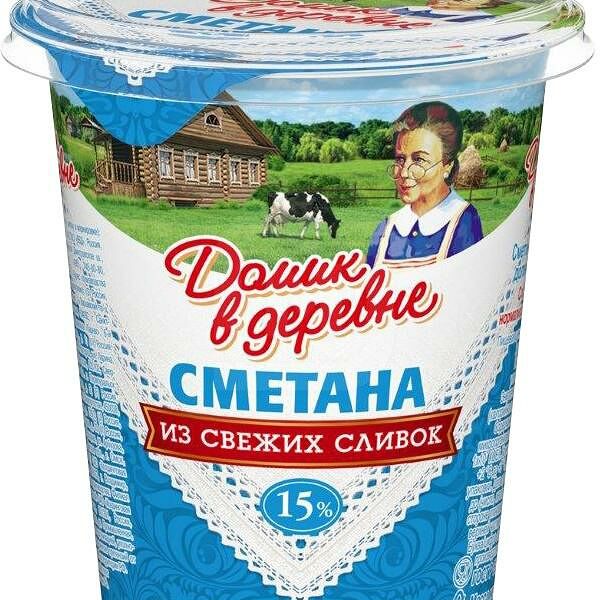  Сметана Домик в деревне 15%