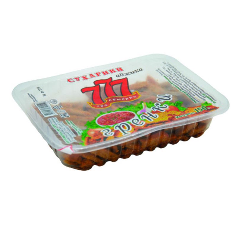 

Гренки 777-три семёрки со вкусом аджики 150 г