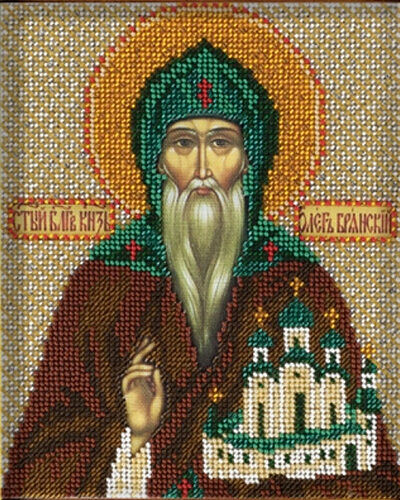 В322 Набор для вышивания бисером Кроше 'Св. Олег'12х14,5 см