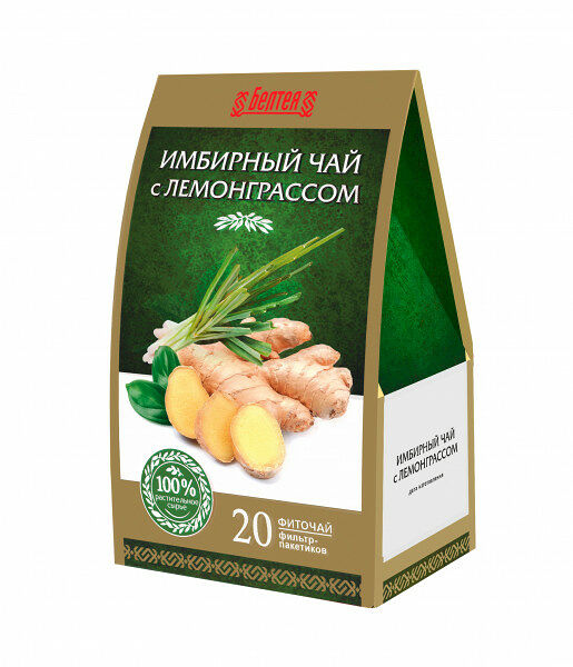 Напиток чайный Белтея Имбирный чай с лемонграссом 20*1,5г