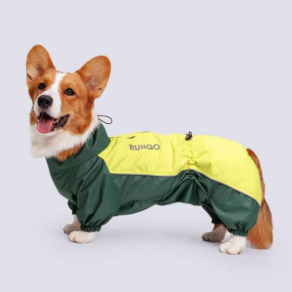 Дождевик для собак породы вельш-корги, 55x74x44 см, лимон (мальчик)