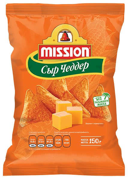 Чипсы кукурузные Mission Сыр Чеддер