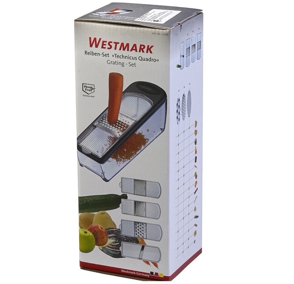 

Терка многофункциональная с контейнером, 4 лезвия из нержавеющей стали Westmark Technicus Quadro