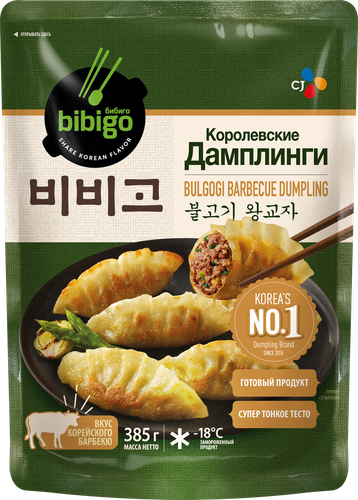 

Дамплинги Bibigo Королевские со вкусом барбекю 385 г