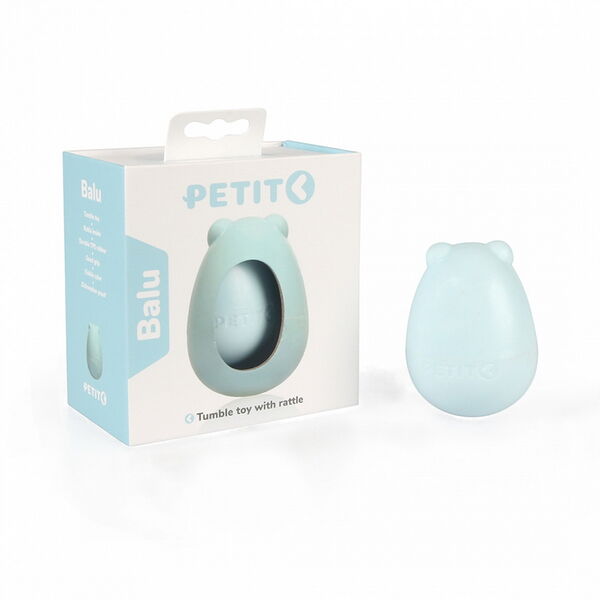 Игрушка-неваляшка для собак Ebi Petit Balu с погремушкой голубая