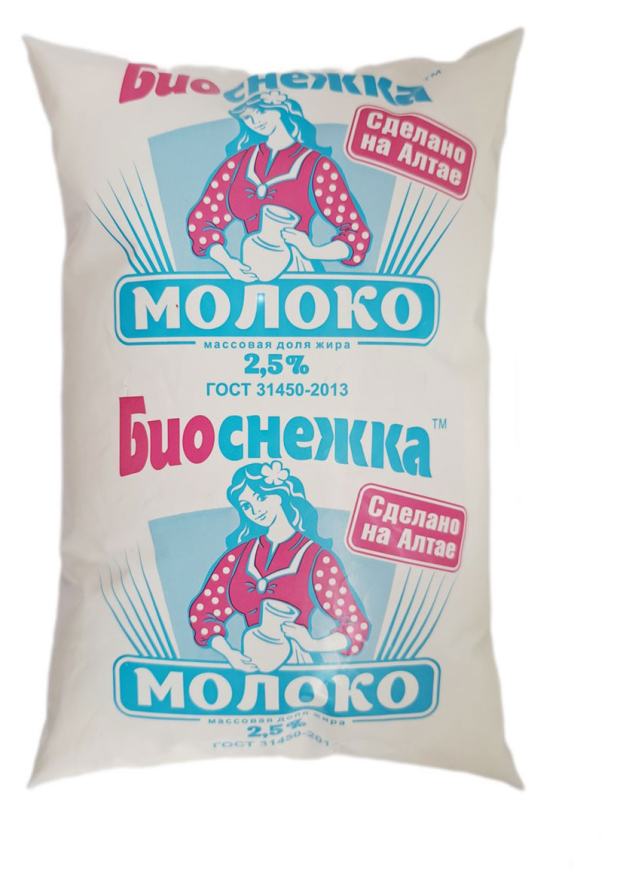 

Молоко Биоснежка пастеризованное 2.5% БЗМЖ 800 г