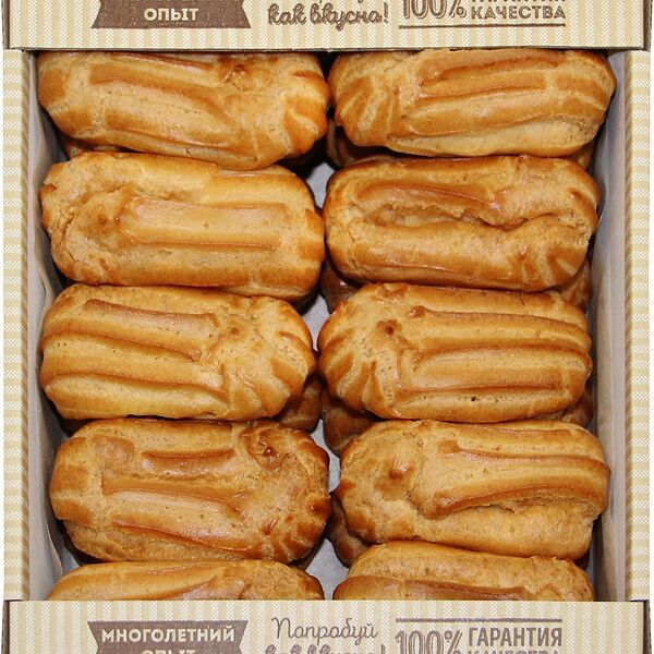 Пирожное Тортугалия мини-эклеры со сгущенным молоком