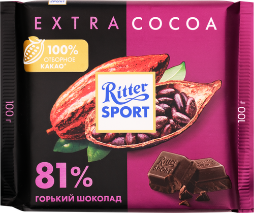 

Шоколад Ritter Sport горький 81% 100 г