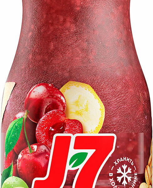 Смузи J7 Полезный перекус со злаками банан яблоко вишня