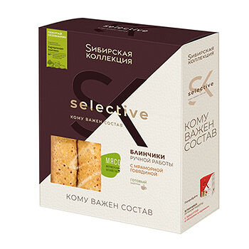 Блинчики Sибирская коллекция с мраморной говядиной ручной работы